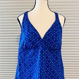 Jantzen Blue Bustier Tank Top Swim Camisole